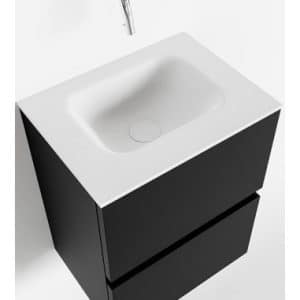 ADA Komplet badmiljø centreret håndvask B40 x H50 cm MDF - Sort/Talkum