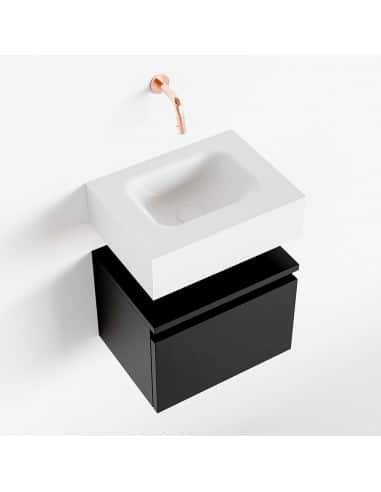 ANDOR Komplet badmiljø centreret håndvask B40 cm MDF - Sort/Talkum
