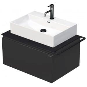 TARA Komplet badmiljø med 1 håndvask B78 cm Keramik, HPL og MDF - Sort/Antracit højglans