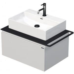 TARA Komplet badmiljø med 1 håndvask B78 cm Keramik, HPL og MDF - Sort/Hvid højglans