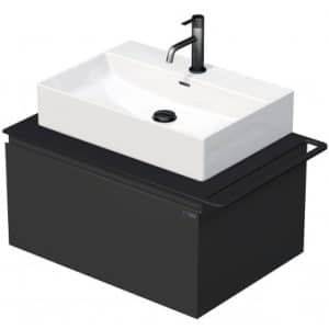 TARA Komplet badmiljø med 1 håndvask B78 cm Keramik, HPL og MDF - Sort/Mat antracit